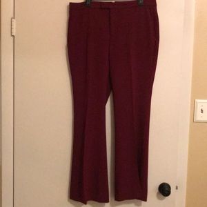 Zara burgundy flared dress pants